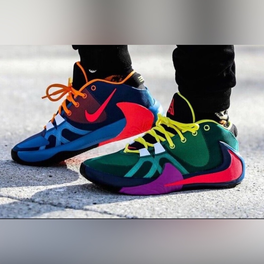 Nike Zoom Freak 1 Roots Vibrant Multicolor Athletic Sneakers big kids 3.5 EUC - Picture 3 of 17